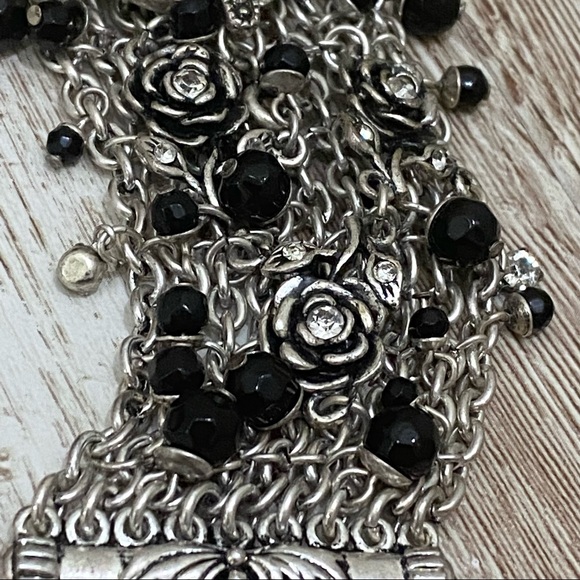 White House Black Market Chain Beaded Watch